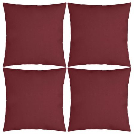 Coussins décoratifs 4 pcs Rouge bordeaux 60x60 cm Tissu