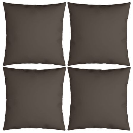 Coussins décoratifs 4 pcs Taupe 50x50 cm Tissu