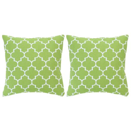 Coussins imprimés 2 pcs Vert 40x40 cm Coton 3
