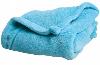 Couverture bébé microfibre 100 x 150 cm turquoise Doux nid