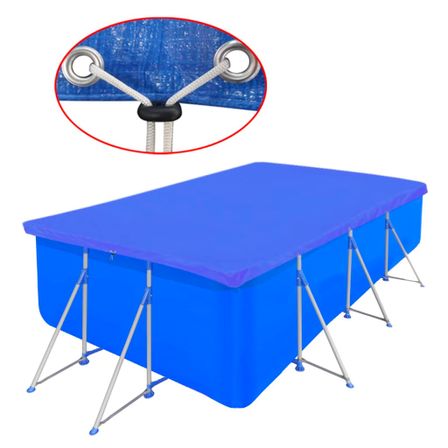 Couverture de piscine PE Rectangulaire 90 g/sqm 400 x 207 cm
