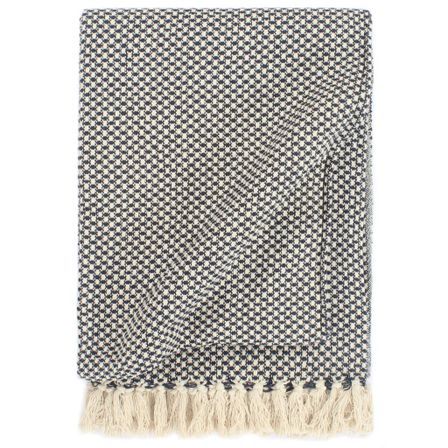 Couverture en coton 125 x 150 cm Bleu marine