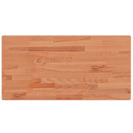 Dessus de table 100x50x1,5cm rectangulaire bois massif de hêtre