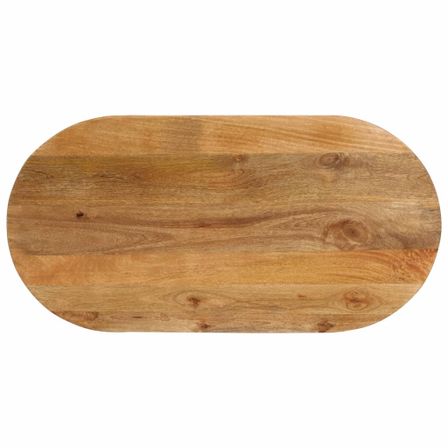 Dessus de table 110x50x2,5 cm ovale bois massif de manguier