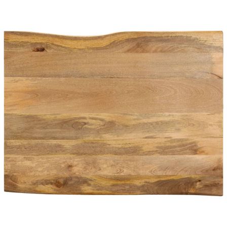 Dessus de table 110x80x3,8 cm bord vivant bois massif manguier