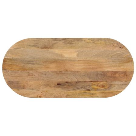 Dessus de table 120x60x3,8 cm ovale bois massif de manguier