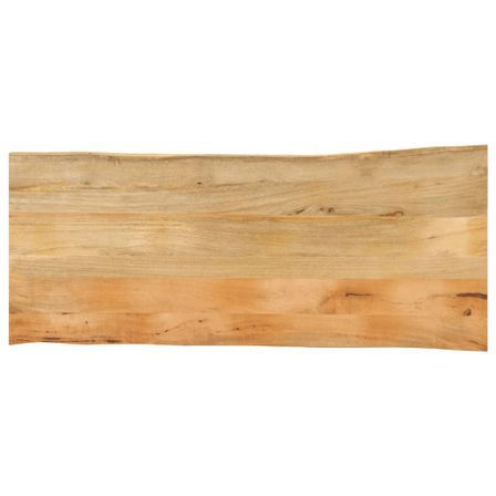 Dessus de table 140x60x3,8 cm bord vivant bois massif manguier