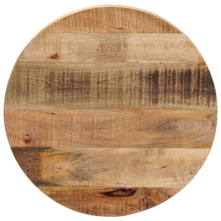 Dessus de table Ø 40x1,5 cm rond bois massif de manguier brut