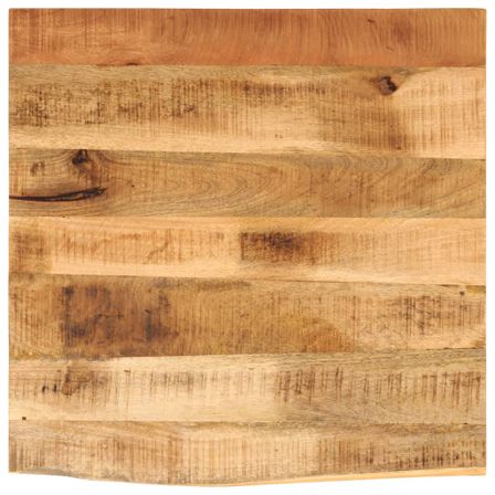 Dessus de table 40x40x2,5 cm bord vivant bois massif manguier