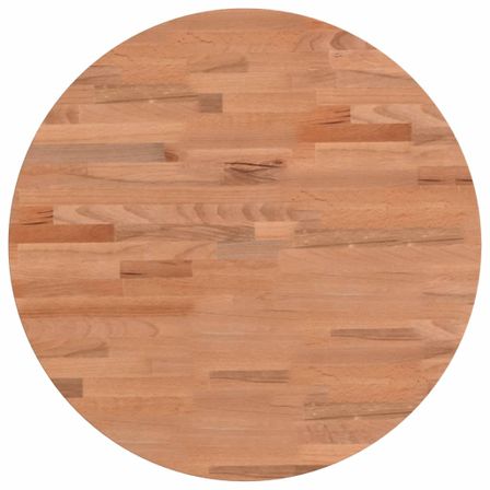 Dessus de table Ø50x2,5 cm rond bois massif de hêtre