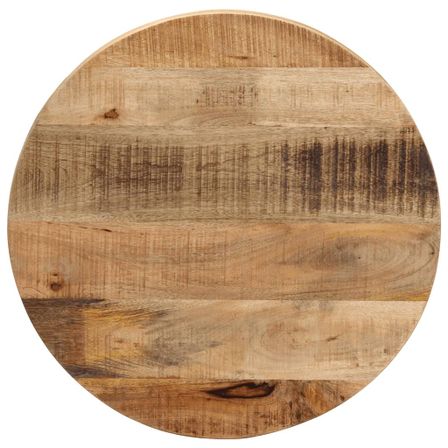 Dessus de table Ø 50x3,8 cm rond bois massif de manguier brut