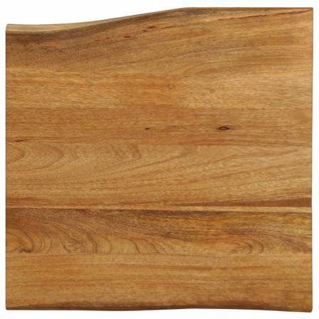 Dessus de table 60x60x2,5 cm bord vivant bois massif manguier