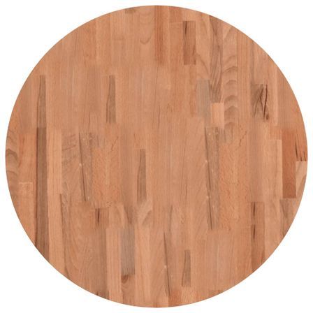 Dessus de table Ø70x1,5 cm rond bois massif de hêtre