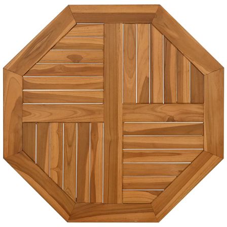Dessus de table 70x70x2,5 cm octogonal bois de teck massif