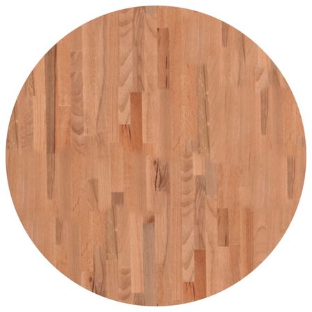 Dessus de table Ø80x2,5 cm rond bois massif de hêtre