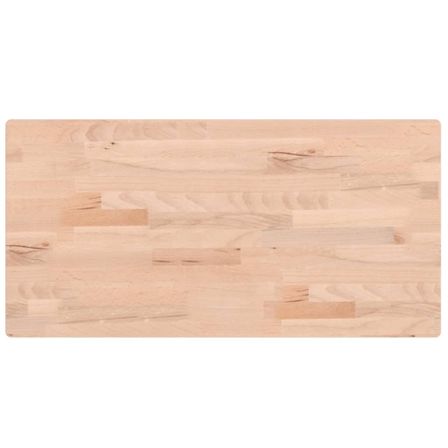 Dessus de table 80x40x2,5 cm rectangulaire bois massif de hêtre