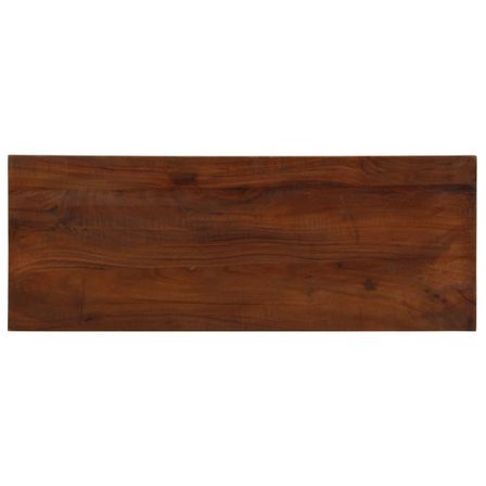 Dessus de table 80x40x2,5 cm rectangulaire bois massif récupéré