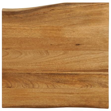 Dessus de table 80x80x2,5 cm bord vivant bois massif manguier