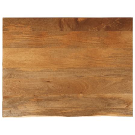 Dessus de table à bord vivant 100x80x3,8cm bois massif manguier