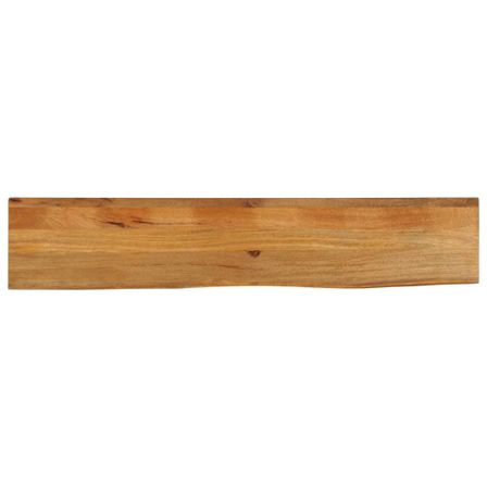 Dessus de table à bord vivant 140x20x2,5cm bois massif manguier