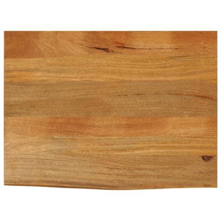 Dessus de table à bord vivant 70x60x2,5 cm bois massif manguier