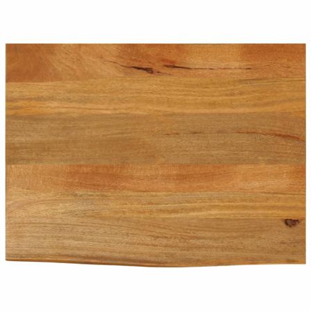Dessus de table à bord vivant 80x60x2,5 cm bois massif manguier
