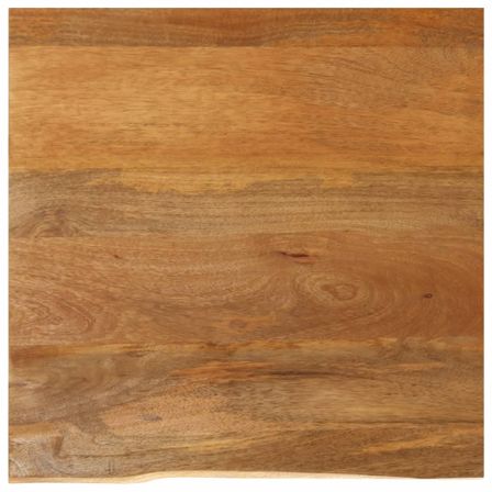 Dessus de table à bord vivant 80x80x3,8 cm bois massif manguier