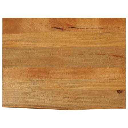 Dessus de table à bord vivant 90x60x2,5 cm bois massif manguier