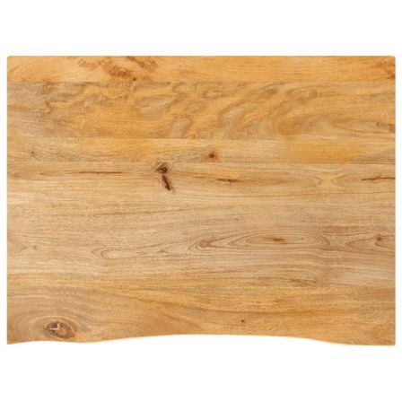 Dessus de table à bord vivant 90x60x3,8 cm bois massif manguier