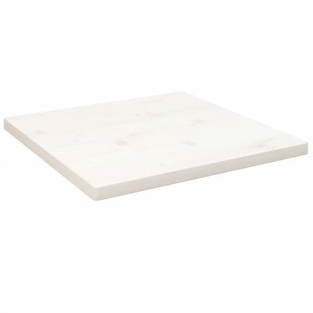 Dessus de table blanc 50x50x2,5 cm bois de pin massif