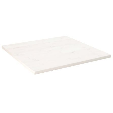 Dessus de table blanc 80x80x2,5 cm bois de pin massif