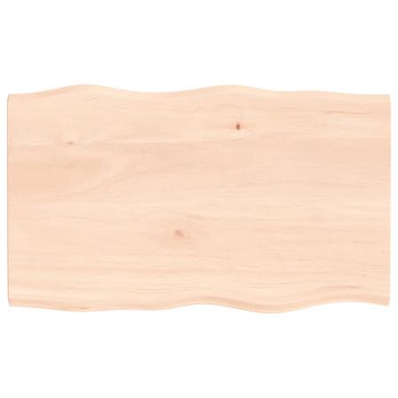 Dessus de table bois chêne massif non traité bordure assortie