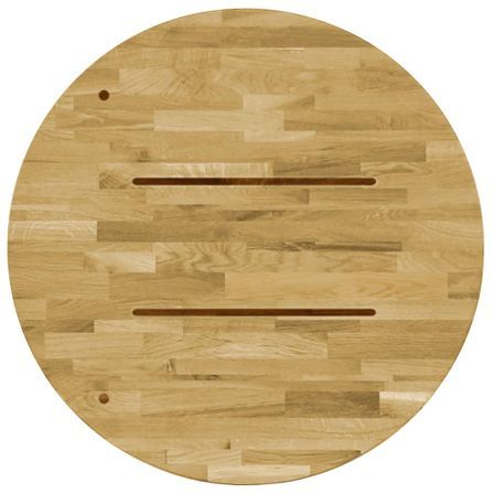 Dessus de table Bois de chêne massif Rond 23 mm 400 mm