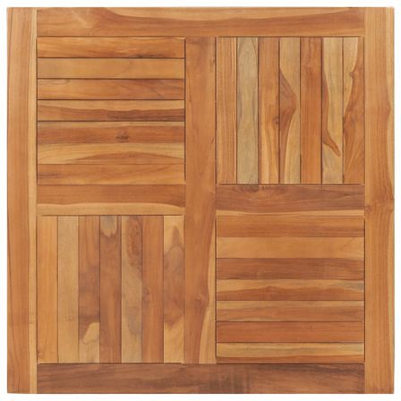Dessus de table Bois de teck solide Carré 90x90x2,5 cm