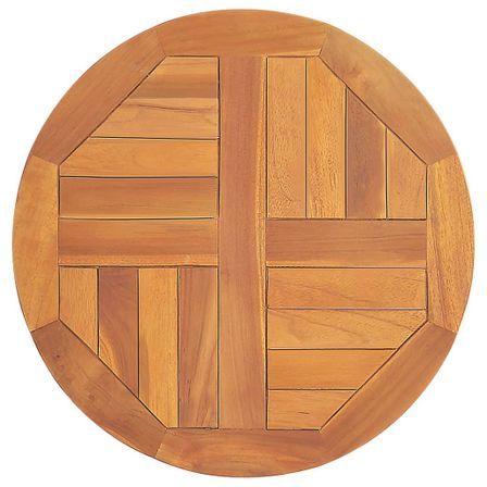 Dessus de table Bois de teck solide Rond 2,5 cm 50 cm