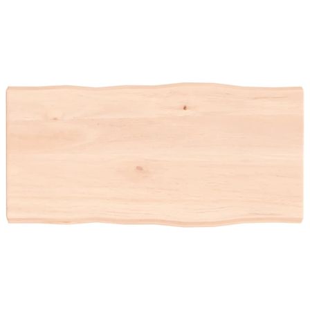 Dessus de table bois massif non traité bordure assortie