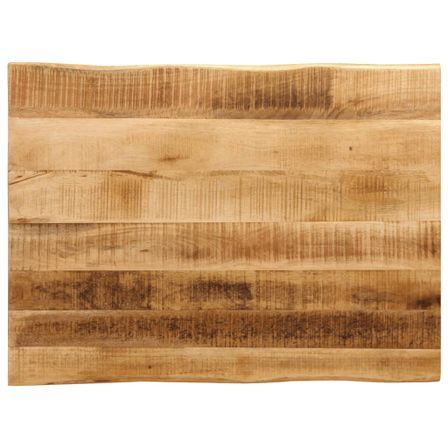 Dessus de table bord vivant 80x60x3,8 cm bois de manguier brut