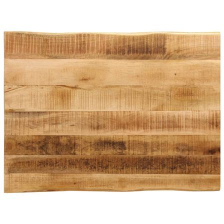 Dessus de table bord vivant 90x60x2,5 cm bois de manguier brut