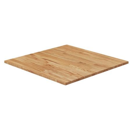 Dessus de table carré Marron clair80x80x1,5cm Bois chêne traité