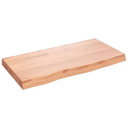 Dessus de table marron clair bois chêne massif traité