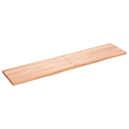 Dessus de table marron clair bois chêne massif traité