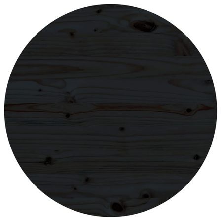 Dessus de table Noir Ø60x2,5 cm Bois de pin massif