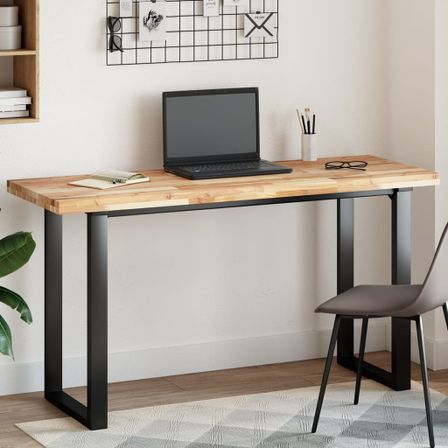 Dessus de table rectangulaire 120x50x4 cm bois massif d'acacia
