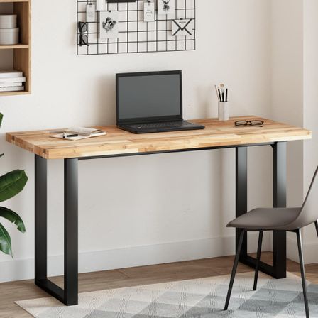 Dessus de table rectangulaire 120x60x4 cm bois massif d'acacia