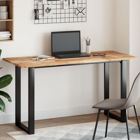Dessus de table rectangulaire 140x60x2 cm bois massif d'acacia