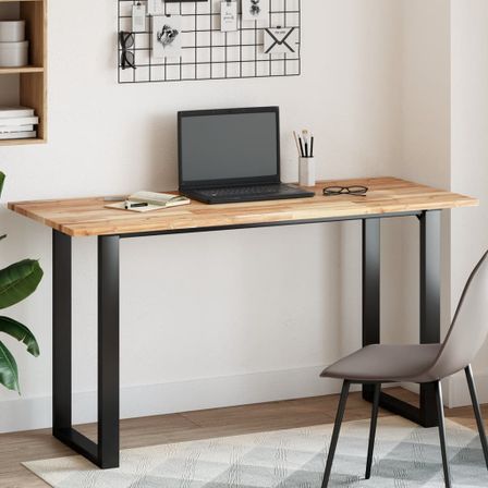 Dessus de table rectangulaire 140x60x2 cm bois massif d'acacia