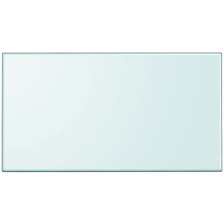 Dessus de table rectangulaire en verre trempé 1200 x 650 mm