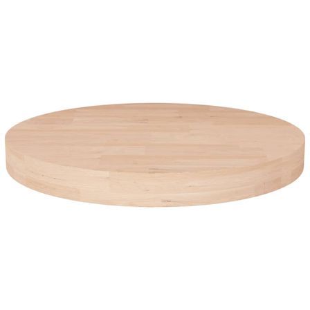 Dessus de table rond Ø40x4 cm Bois de chêne massif non traité