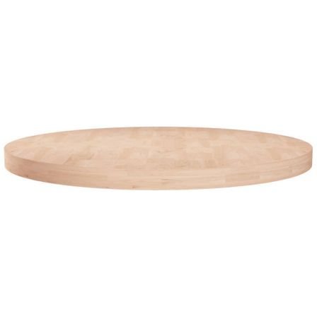 Dessus de table rond Ø60x4 cm Bois de chêne massif non traité