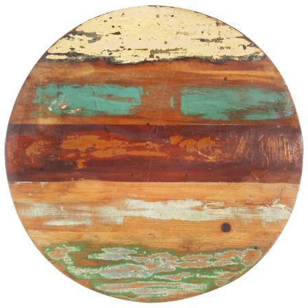 Dessus de table rond 80 cm 25-27 mm Bois de récupération solide